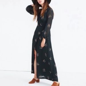 Madewell Botanic wrap-effect floral chiffon midi